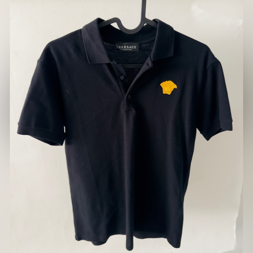 Versace Black Garment with Silver Medusa Tag